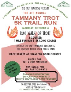4th Annual Tammany Trot 5K Trail Run @ Daly Mansion
